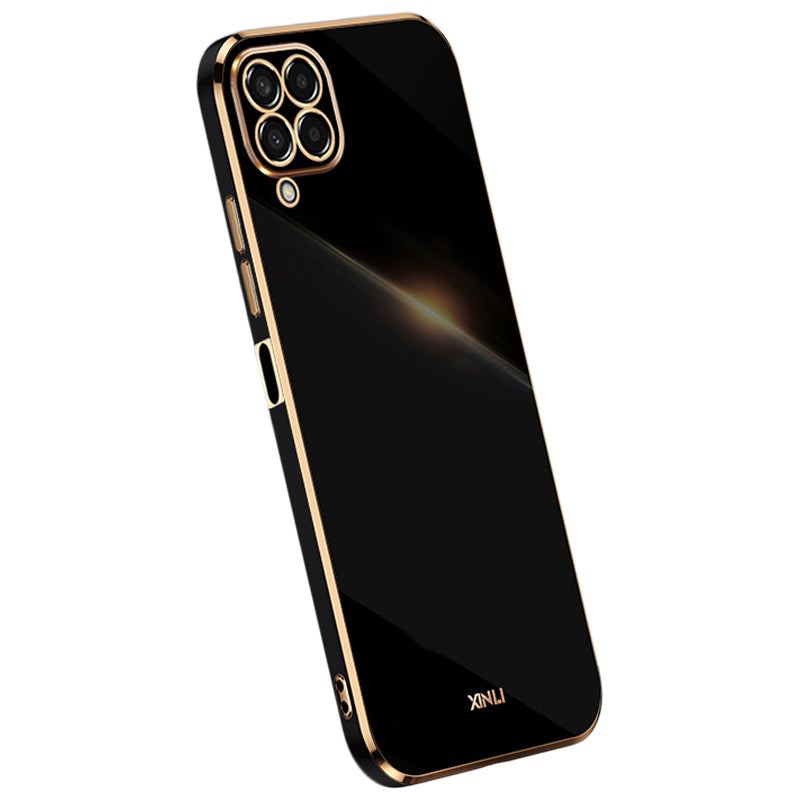 XINLI Phone Case for Samsung Galaxy M53 5G Electroplating Golden Edge Shockproof TPU Protective Cover XINLI Phone Case for Samsung Galaxy M53 5G Electroplating Golden Edge Shockproof TPU Protective Cover